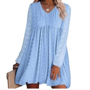 Kirundo Baby Blue Long Sleeve Dress (small)